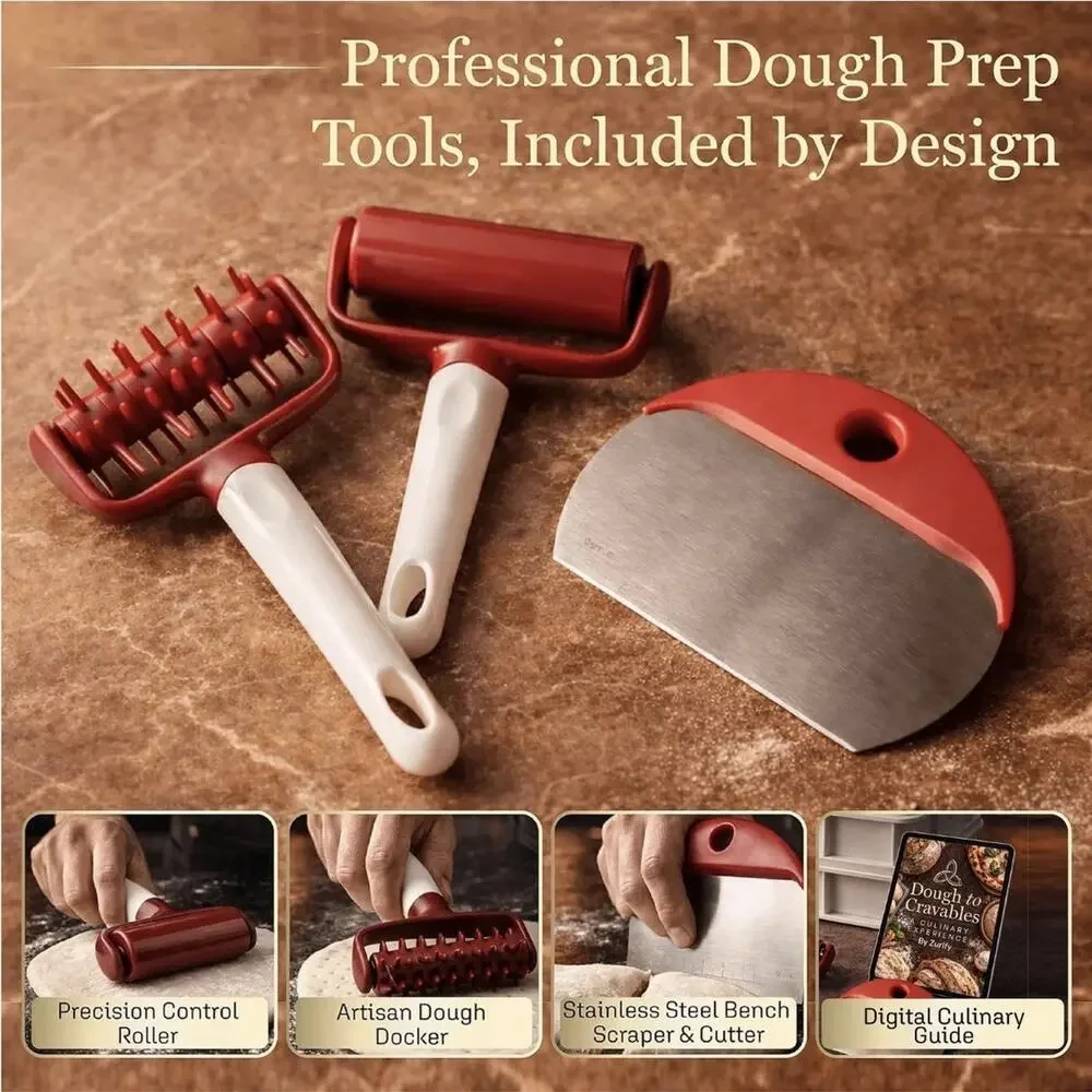Zurify 2-Pack Pizza Dough Proofing Box System w/ 2 Lids, Stackable 17.5